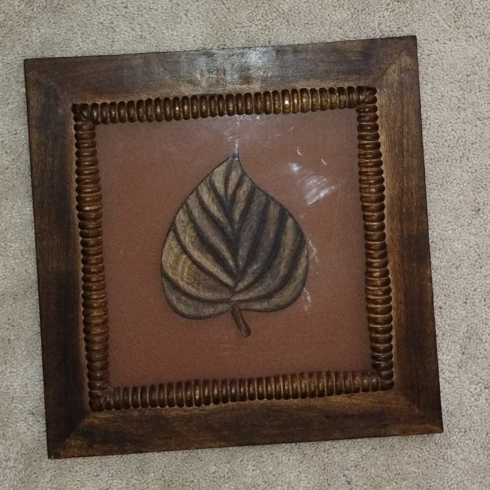 Wooden Home Decor With Maple Fall Leaf. Each Sold Separetly $40 Combo 15% Off. 2